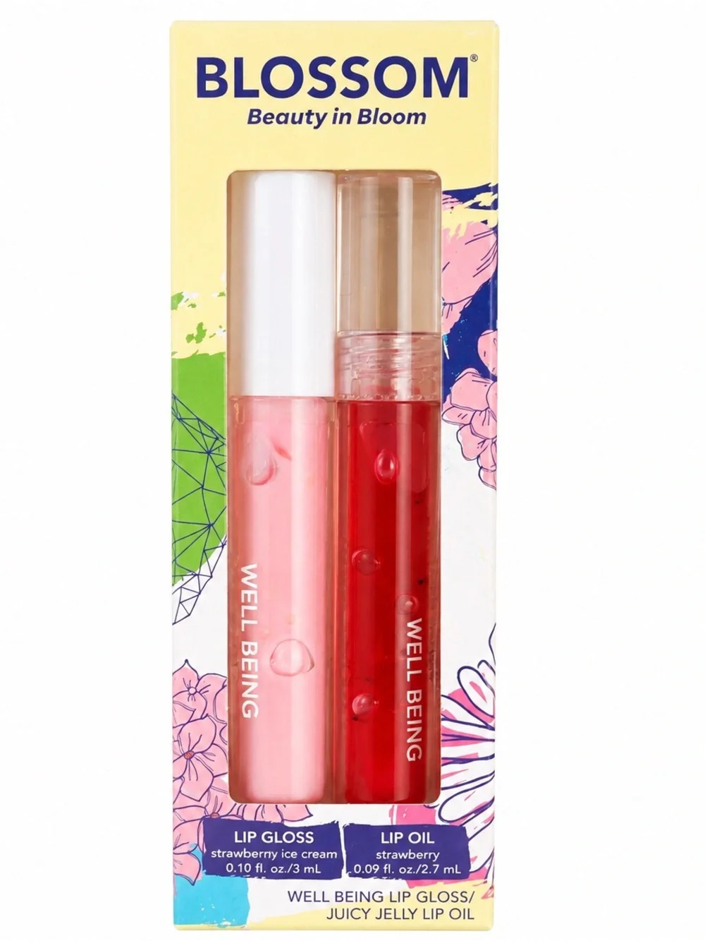 Blossom Beauty in Bloom Lip Gloss & Lip Oil Duo – Strawberry 🍓